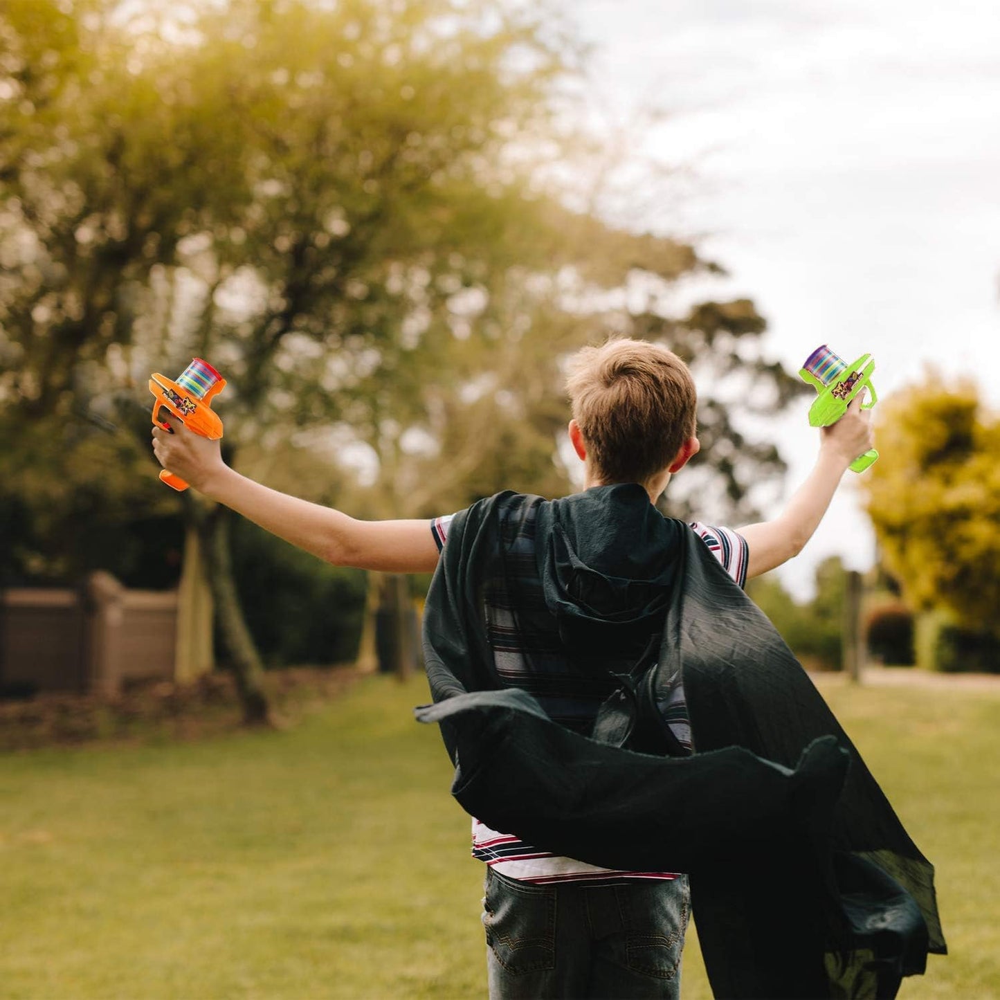 2 Pieces Foam Disc Launcher Zip Shot Shooter Disc Shoote(Orange, Green)