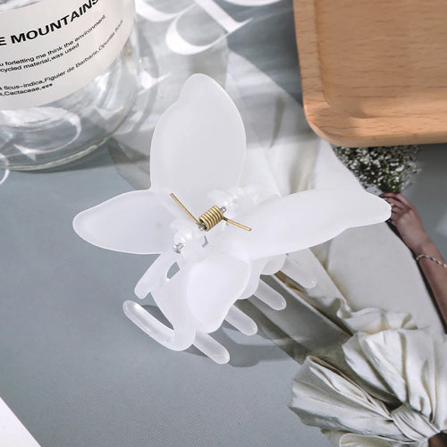 Stylish Transparent Butterfly Hair Claws | Cute Hairpin Grabs & Barrettes