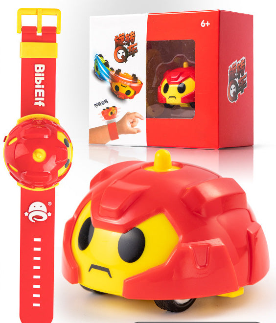 Children's watch gyro inertial rotation sliding Q car