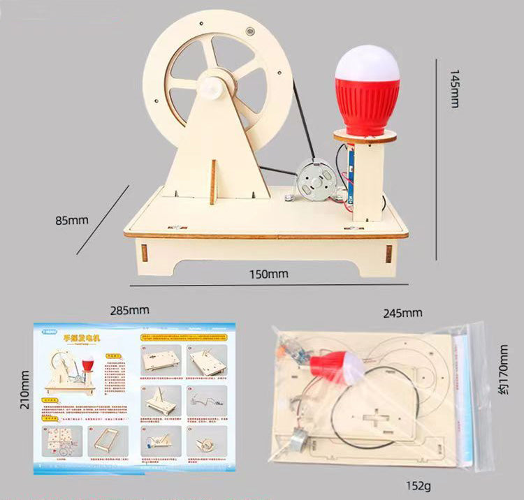 Scientific experiment hand generator, student science and technology small production, children's creative invention handicraft