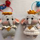 Hand-crocheted elephant doll | Available as a single or as a couple | Can be used as an ornament or keychain