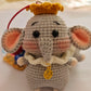 Hand-crocheted elephant doll | Available as a single or as a couple | Can be used as an ornament or keychain