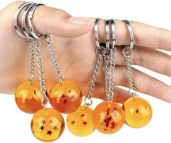 Anime Peripheral Decoration Dragon Ball Key Crystal Transparent Key Chain Seven Planets