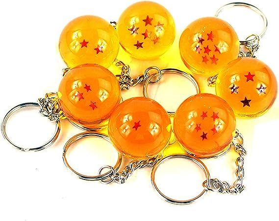 Anime Peripheral Decoration Dragon Ball Key Crystal Transparent Key Chain Seven Planets