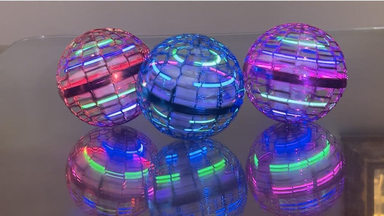 Intelligent induction spinning ball flying suspended glare UFO magic ball parent-child children's toy