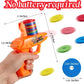 2 Pieces Foam Disc Launcher Zip Shot Shooter Disc Shoote(Orange, Green)