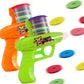 2 Pieces Foam Disc Launcher Zip Shot Shooter Disc Shoote(Orange, Green)