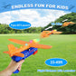 Foam ejection aircraft gun launcher hand thrown aircraft gun with light
