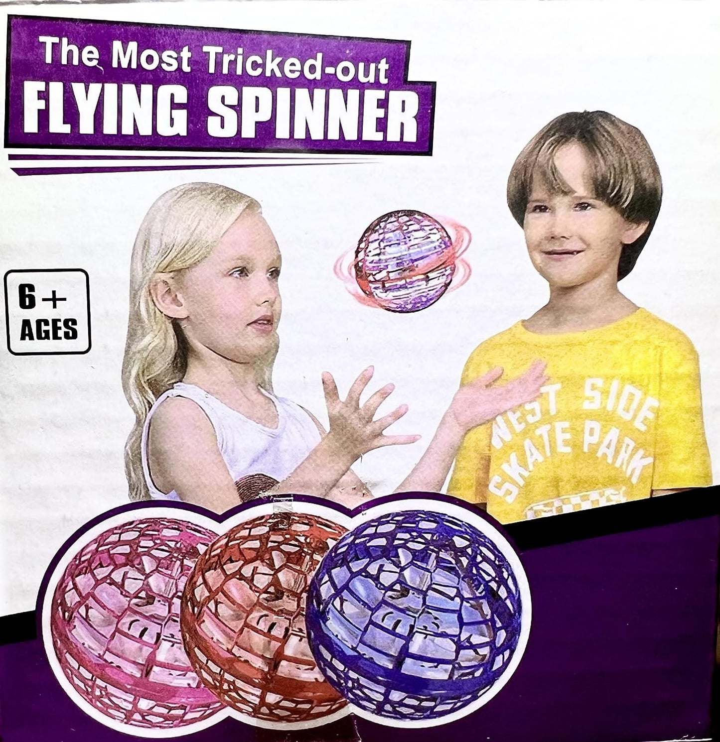 Intelligent induction spinning ball flying suspended glare UFO magic ball parent-child children's toy