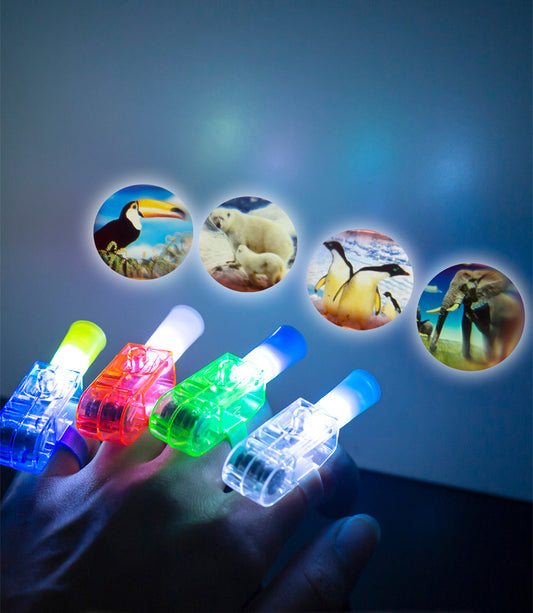 LED cartoon projection finger lamp  20PCS/Bag