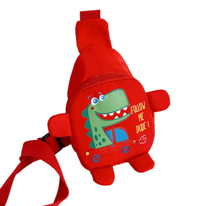 Toddler Dinosaur Sling Bag - Waterproof Cartoon Shoulder Chest Bag