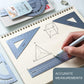 Ruler and Angle Measuring 4 Kit - Multifunctional Student Stationery Set