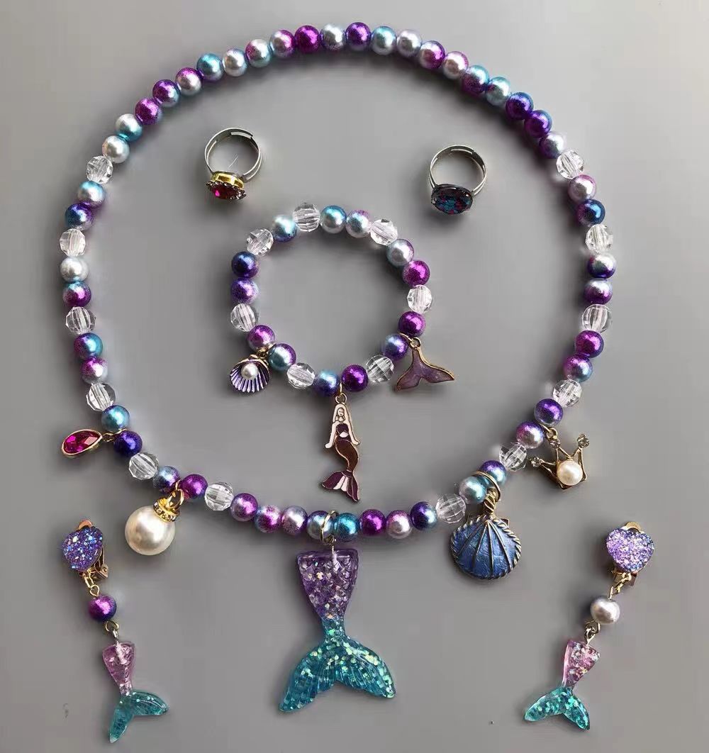 Mermaid Necklace Set: Enchanted Magic, Halloween Ensembles, Princess Accessories