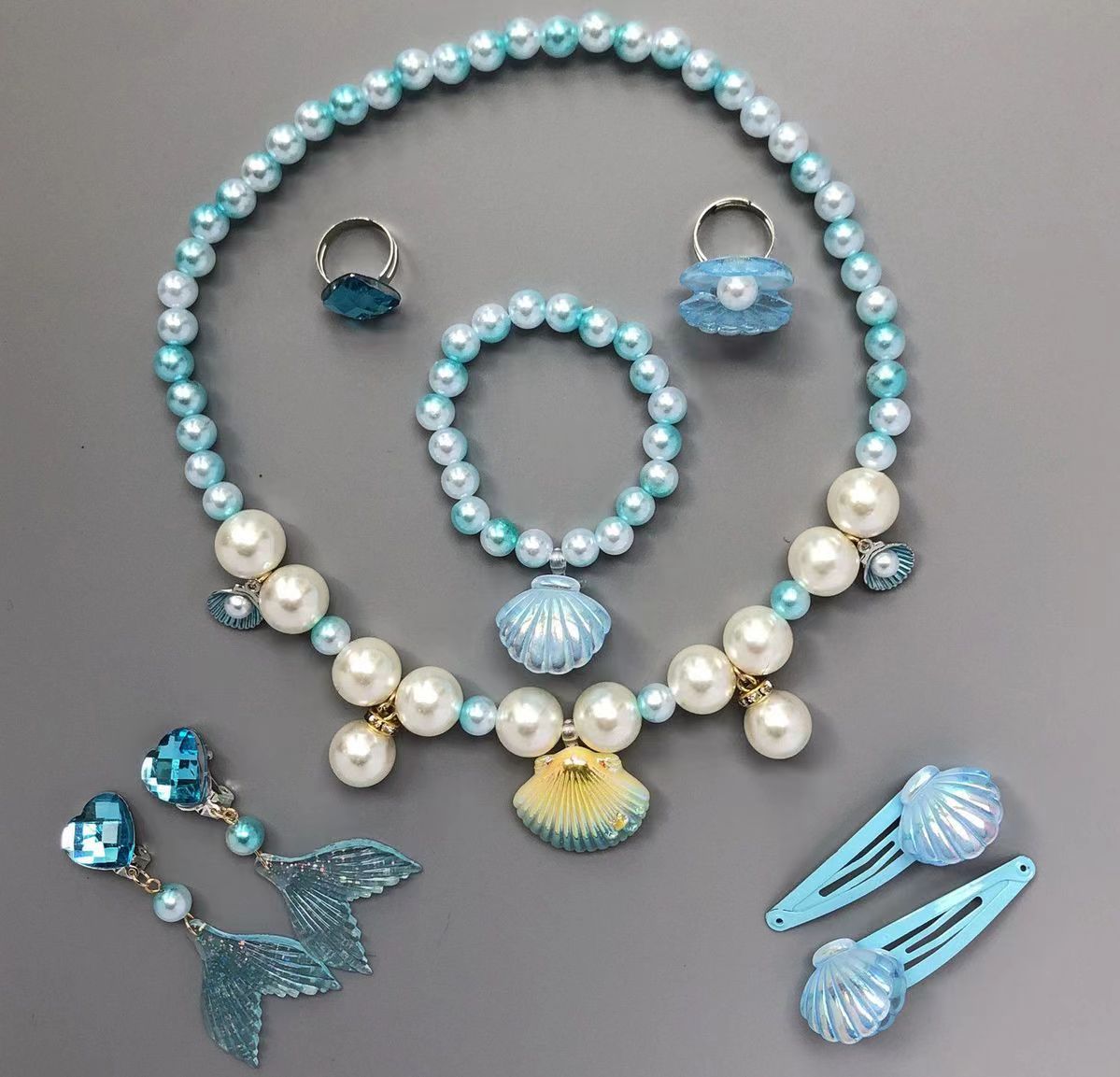 Mermaid Necklace Set: Enchanted Magic, Halloween Ensembles, Princess Accessories